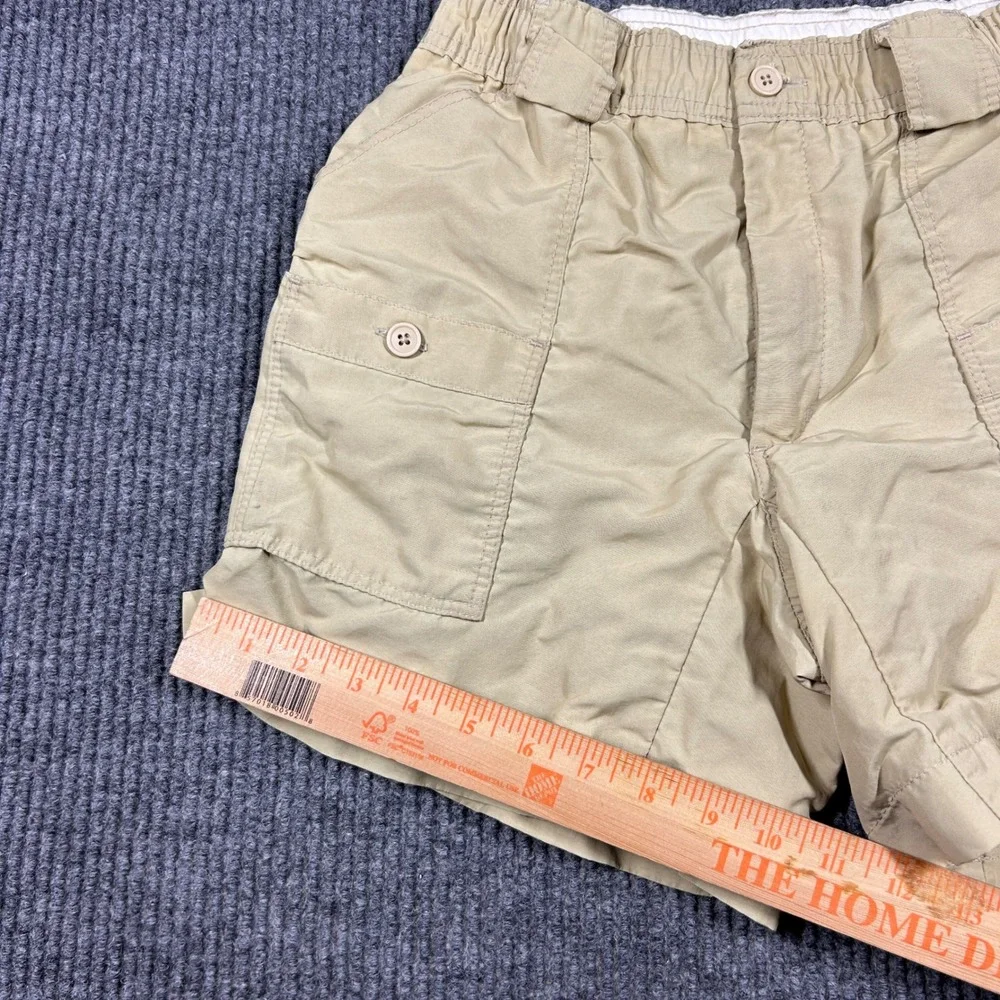 AFTCO Shorts Mens 28 M1 Original Fishing Khaki Tan Elastic Waist Cotton